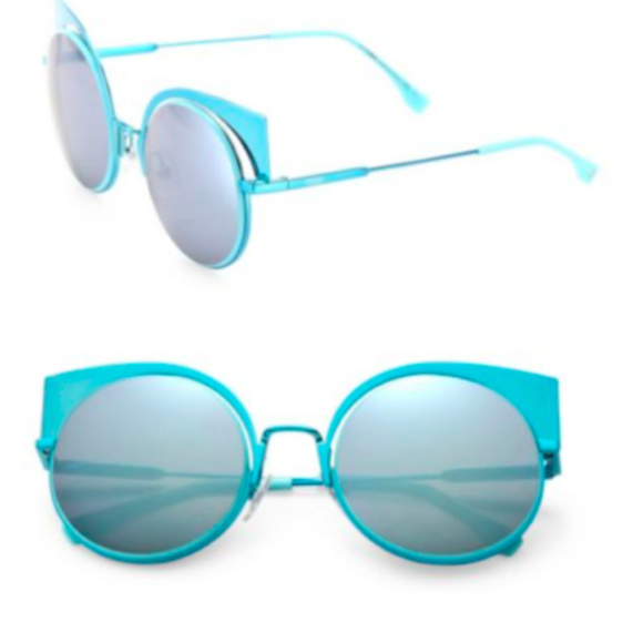 Fendi Accessories - FENDI EYESHINE 0177/S AQUA/BLUE MIRROR sunglasses